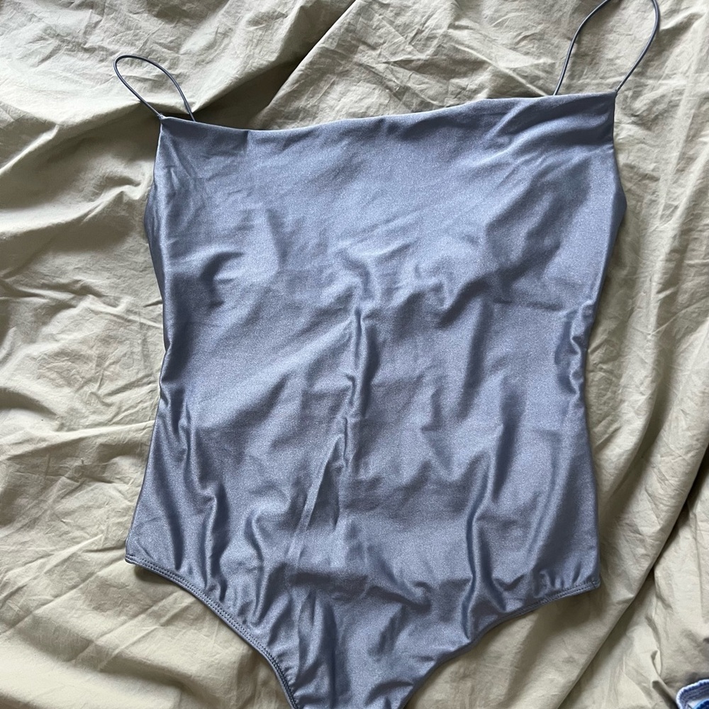 Lulu's Shimmering Silver Bodysuit
